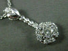 ESTATE .78CT DIAMOND 14K WHITE GOLD ETOILE SOLITAIRE HEART FLOATING PENDANT 3024