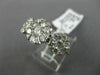 ESTATE LARGE 2.01CT DIAMOND 18K WHITE GOLD CLUSTER PAST PRESENT FUTURE LOVE RING
