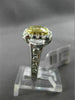 ESTATE LARGE 3.43CT GIA FANCY YELLOW DIAMOND 18KT TWO TONE GOLD ENGAGEMENT RING