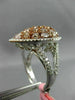 LARGE 2.67CT WHITE & PINK DIAMOND 18K WHITE & ROSE GOLD 3D HALO ANNIVERSARY RING