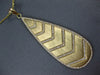 LARGE .60CT DIAMOND 14K YELLOW GOLD 3D MATTE & SHINY ELONGATED FUN PENDANT 27297
