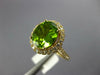 LARGE 3.40CT DIAMOND & AAA PERIDOT 14KT YELLOW GOLD 3D OVAL HALO ENGAGEMENT RING