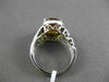 ANTIQUE LARGE 3.52CTW DIAMOND & AAA CITRINE 14KT WHITE GOLD FLORAL FILIGREE RING