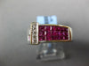 2.12CT DIAMOND & AAA RUBY 18KT WHITE GOLD 3D PRINCESS & ROUND ETOILE MENS RING