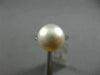 ANTIQUE LARGE .10CT DIAMOND & AAA SOUTH SEA PEARL PLATINUM 3D ENGAGEMENT RING