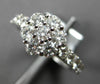 ESTATE .45CT DIAMOND 18KT WHITE GOLD 3D CLASSIC FLOWER LOVE RING