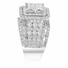 LARGE 4.12CT DIAMOND 18KT WHITE GOLD ROUND & PRINCESS INVISIBLE ENGAGEMENT RING