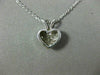 ESTATE .20CT DIAMOND 14KT WHITE GOLD 3D ETOILE HEART FLOATING PENDANT #15415