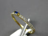 ESTATE .21CT DIAMOND & AAA SAPPHIRE 14KT WHITE GOLD ROUND & EMERALD CUT FUN RING