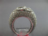 LARGE 5.12CT DIAMOND 18KT WHITE GOLD ROUND & BAGUETTE CRISS CROSS INFINITY RING
