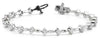 4.0CT DIAMOND 14KT WHITE GOLD ROUND BY THE YARD MULTI LEAF FUN TENNIS BRACELET