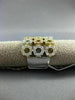 ESTATE LARGE 2.98CT DIAMOND 18KT TRI COLOR GOLD 3D OPEN CIRCLE FLEXIBLE FUN RING