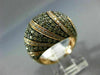 ESTATE 2.89CT WHITE & CHOCOLATE FANCY DIAMOND 14KT ROSE GOLD MULTI ROW FUN RING