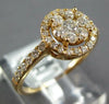 ESTATE .54CT DIAMOND 18KT ROSE GOLD CLUSTER ROUND HALO FILIGREE FRIENDSHIP RING