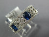 1.74CT DIAMOND & AAA SAPPHIRE 18K WHITE GOLD OVAL MULTI HEART FILIGREE LOVE RING