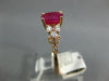 1.15CT DIAMOND & AAA RUBY 14KT ROSE GOLD 3D OVAL & ROUND CLASSIC ENGAGEMENT RING