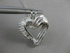 ESTATE .75CTW DIAMOND 14K WHITE GOLD OPEN FANCY HEART PENDANT CHAIN FG VVS #9821