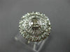 ANTIQUE LARGE 1.20CT DIAMOND 14KT WHITE GOLD 3D FILIGREE ENGAGEMENT RING #26090