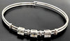 .64CT DIAMOND 18KT WHITE GOLD 3D ROUND & BAGUETTE FLOATING CUFF BANGLE BRACELET