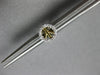 ESTATE .14CT DIAMOND 14KT WHITE & YELLOW GOLD CIRCULAR PEACE SIGN STUD EARRINGS