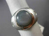 ESTATE LARGE 9.50CT DIAMOND & AAA STAR SAPPHIRE 14KT WHITE GOLD MENS RING #26279