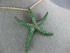 ESTATE EXTRA LARGE 3.51CT AAA TSAVORITE 18KT YELLOW GOLD 3D STARFISH FUN PENDANT