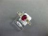 1.04CT DIAMOND & AAA RUBY & YELLOW SAPPHIRE 14KT WHITE GOLD FILIGREE BEZEL RING
