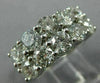 LARGE 3.15CT ROUND DIAMOND 14KT WHITE GOLD 3D BRILLIANT DOUBLE ROW WEDDING RING