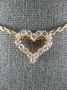 ESTATE .53CT DIAMOND 18KT ROSE GOLD 3D CLASSIC OPEN HEART LOVE PENDANT