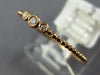 ESTATE SMALL .05CT DIAMOND 14KT ROSE GOLD 3D CLASSIC 3 STONE BEADED FUN RING