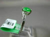 ESTATE .14CT DIAMOND & AAA JADE PLATINUM 3D CLASSIC HEART SHAPE LOVE FUN RING