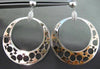 ESTATE LARGE .60CT DIAMOND 14KT WHITE & ROSE GOLD 3D GENDER SYMBOL HOOP EARRINGS