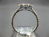 1.42CT DIAMOND & AAA SAPPHIRE 18KT WHITE GOLD 3D PEAR SHAPE & ROUND FLOWER RING