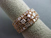 ESTATE WIDE 5.32CT WHITE & FANCY PINK DIAMOND 18KT ROSE GOLD 3D MULTI SHAPE RING