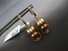 .86CT DIAMOND & AAA PINK RUBY 14KT ROSE GOLD HAPPY PANTHER FUN HANGING EARRINGS