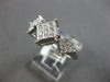 LARGE .75CT DIAMOND 14K WHITE GOLD PRINCESS GEOMETRICAL PAST PRESENT FUTURE RING