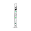 1.59CT DIAMOND & AAA TSAVORITE 14KT WHITE GOLD INSIDE OUT HOOP HANGING EARRINGS