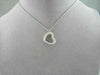 ANTIQUE LARGE MICRO PAVE 14KT WHITE GOLD DIAMOND HEART PENDANT ONE OF A KIND !!!