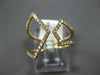 ESTATE WIDE .20CT DIAMOND 14KT YELLOW GOLD 3D CLASSIC TRIANGULAR FUN RING