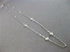 ESTATE .50CT DIAMOND 14KT WHITE GOLD CLASSIC ROUND BY THE YARD 18" LOVE NECKLACE