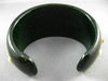 ANTIQUE LARGE ROSE CUT DIAMOND & TOURMALINE 22KT YELLOW GOLD FLOWER BANGLE 24327