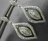 ESTATE .50CT ROUND DIAMOND 14KT WHITE GOLD 3D TEAR DROP RAIN FLOATING EARRINGS