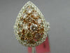 ESTATE WIDE 2.27CT MULTI COLOR DIAMOND 18K WHITE & ROSE GOLD 3D ANNIVERSARY RING