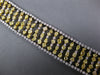 LARGE 25.55CT WHITE & CANARY DIAMOND 18KT 2 TONE GOLD MULTI ROW TENNIS BRACELET