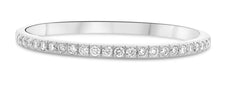 .12CT DIAMOND 14KT WHITE GOLD SEMI BEZEL SQUARE SEMI ETERNITY ANNIVERSARY RING