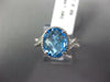 2.09CT DIAMOND & AAA BLUE TOPAZ 14K WHITE GOLD 3D OVAL & ROUND INFINITY FUN RING