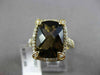 ESTATE MASSIVE 6.92CT DIAMOND & SMOKY TOPAZ 14KT YELLOW GOLD HALO FILIGREE RING