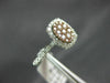 ESTATE .54CT WHITE & PINK DIAMOND 14KT WHITE & ROSE GOLD 3D CLUSTER FUN RING