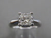 ESTATE 1.01CT PRINCESS DIAMOND PLATINUM SOLITAIRE ENGAGEMENT RING 5MM #18224