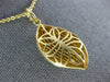 ESTATE LARGE 1.39CT DIAMOND 18KT YELLOW GOLD 3D MULTI ROW MARQUISE SHAPE PENDANT